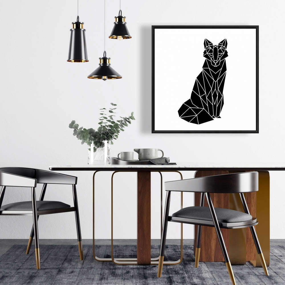 Geometric Fox Fine Art Gallery Wrapped Canvas 24x36