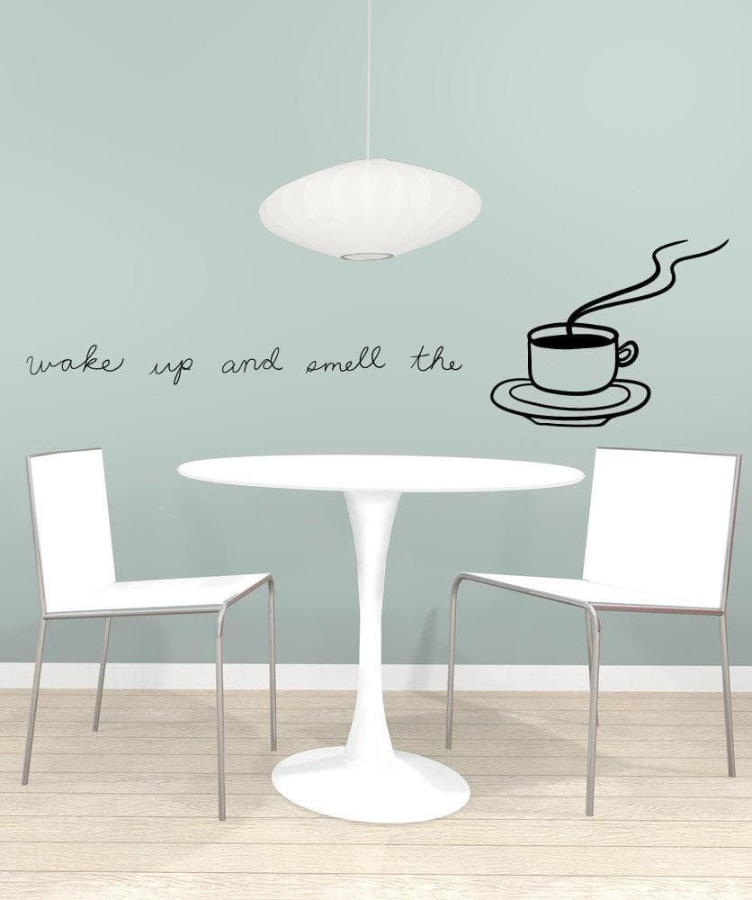 Vinyl Wall Decal Sticker - Wake Up and Smell the Coffee #OS_MB1143