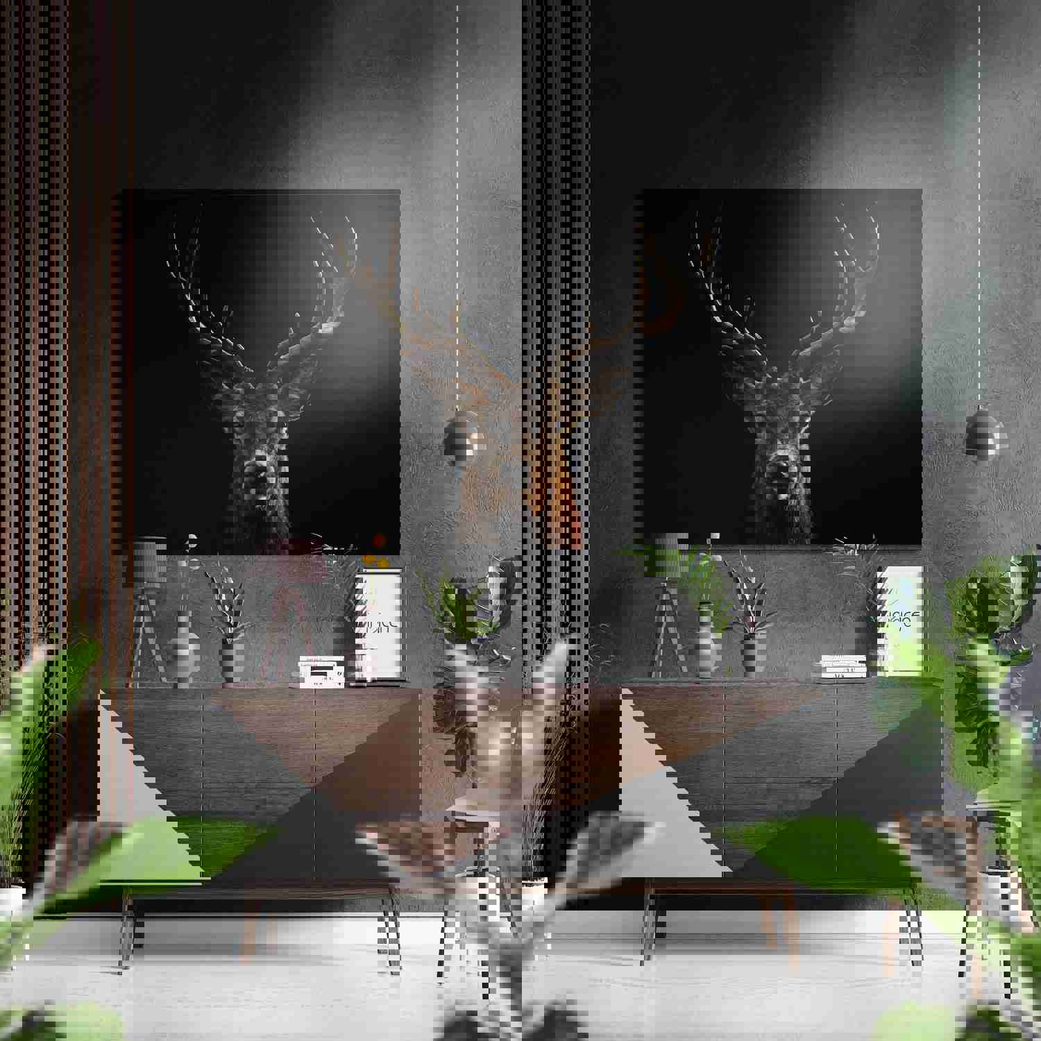 Deer Brushed Aluminium Dibond Wall Art