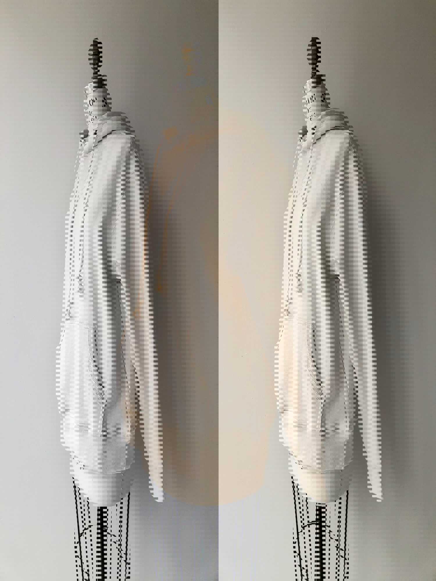 Japanese Cotton Hoodie - Soft Off-White Sweatshirt