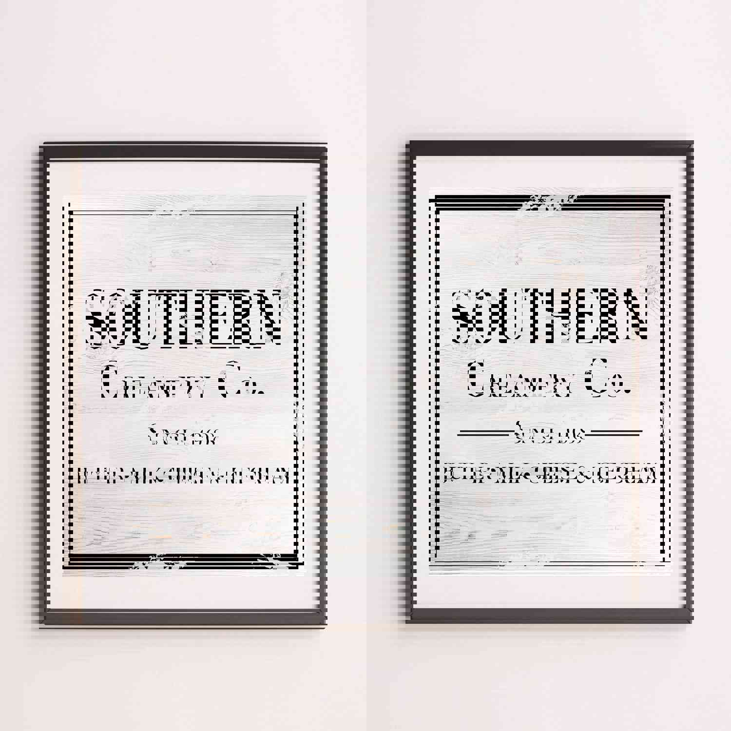Southern Creamery Co. Vintage Wall Art Sign - 14 x 11 Replica Distressed Poster Print - Ready to Frame