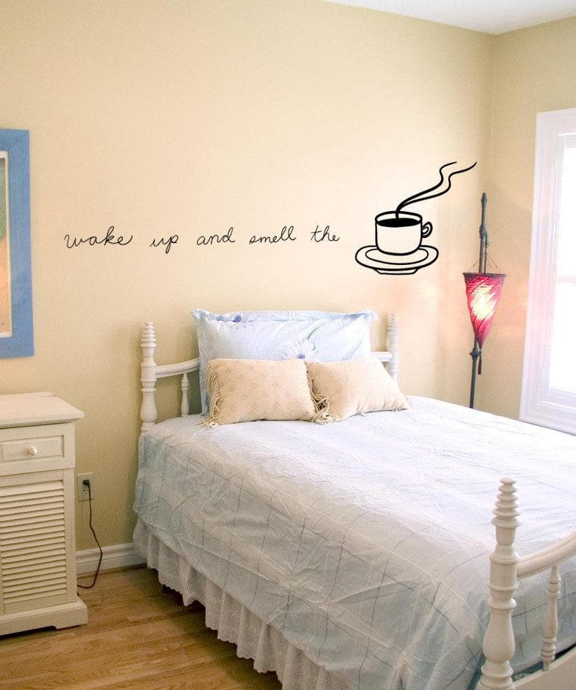 Vinyl Wall Decal Sticker - Wake Up and Smell the Coffee #OS_MB1143