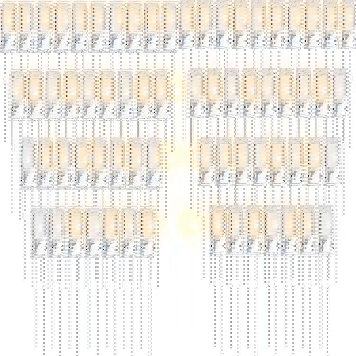 Mudder 60 Pcs LED 5mm Christmas String Lights - Warm White, Connectable for Home Decor