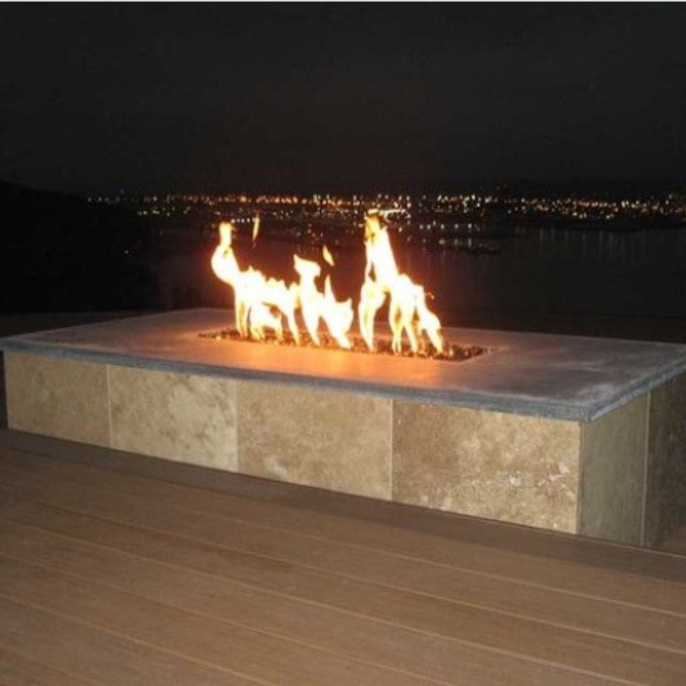 Warming Trends Ready to Finish Rectangular Gas Fire Pit Kit