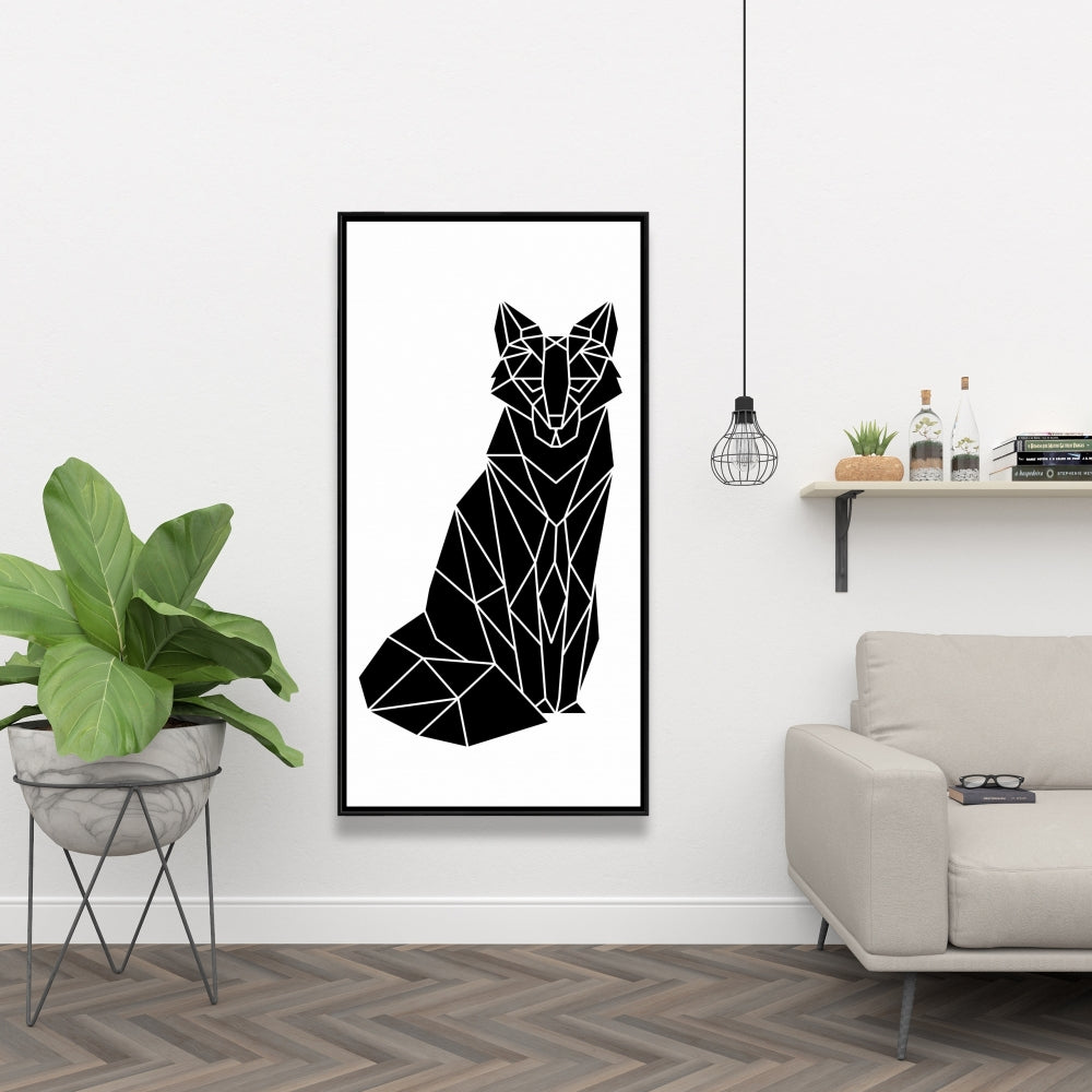 Geometric Fox Fine Art Gallery Wrapped Canvas 24x36