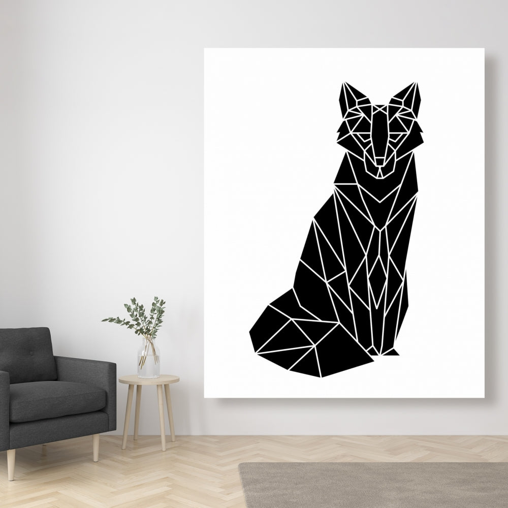 Geometric Fox Fine Art Gallery Wrapped Canvas 24x36