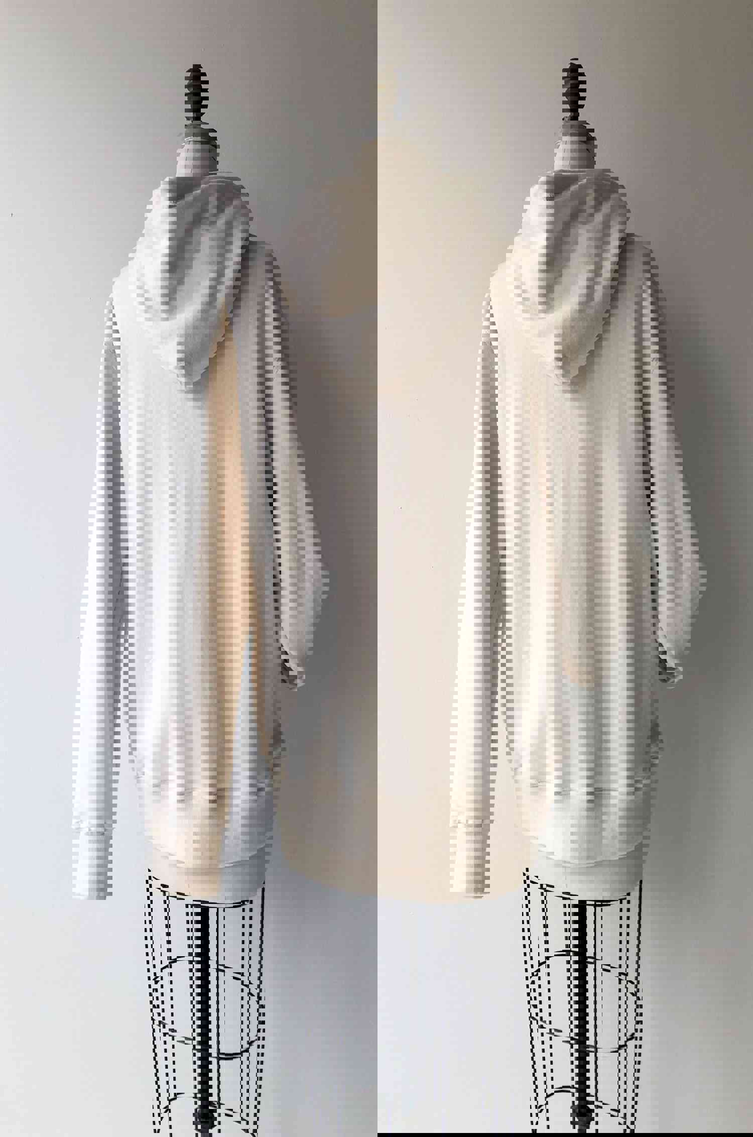 Japanese Cotton Hoodie - Soft Off-White Sweatshirt