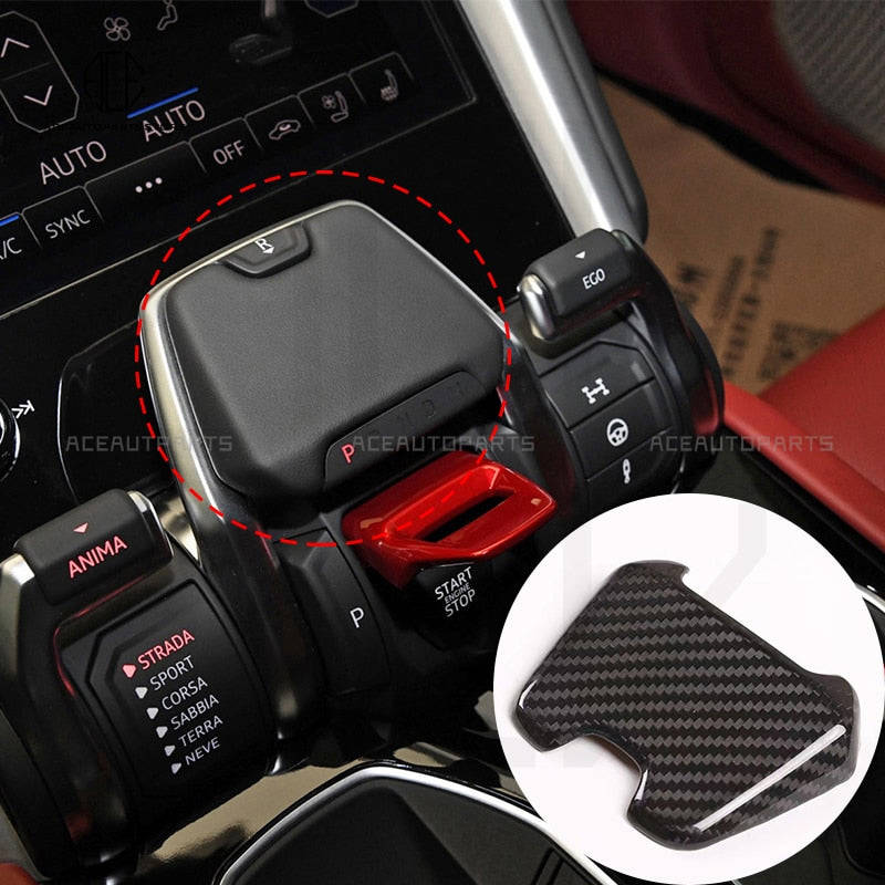 2018-2021 Lamborghini URUS Real Carbon Fiber Car P Gear Switch Decoration Cover Sticker