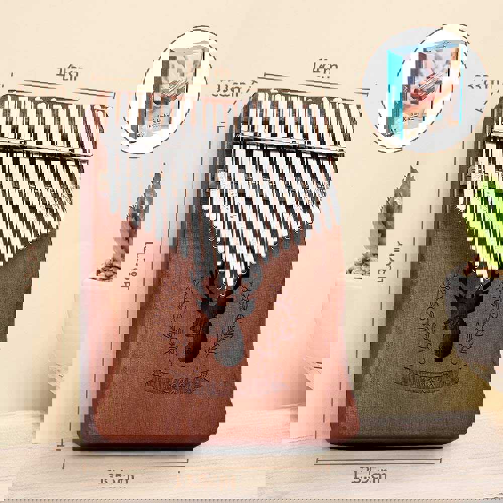 Dripex 17 Keys Kalimba Thumb Piano with Instruction Book and Tuning Hammer, Perfect for Beginners and Music Lovers