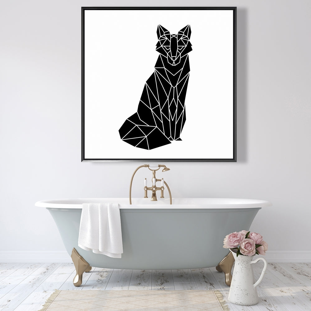 Geometric Fox Fine Art Gallery Wrapped Canvas 24x36