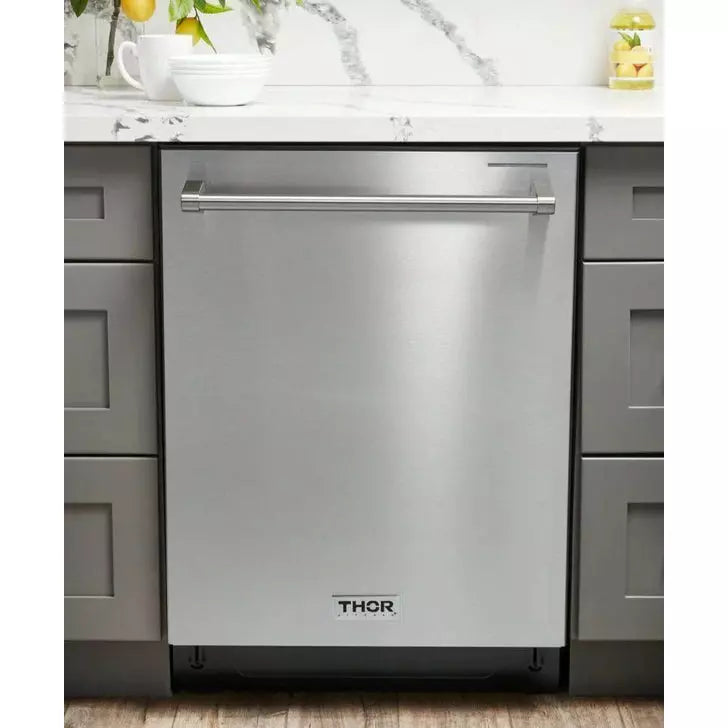 Thor Kitchen Package - 48 in. Gas Range, Range Hood, Refrigerator, Dishwasher, Ice Maker