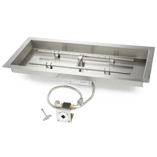 30 X 12 Rectangle H-Burner Fully Assembled Commercial Grade Fire Pit Insert