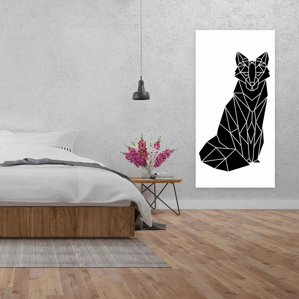 Geometric Fox Fine Art Gallery Wrapped Canvas 24x36