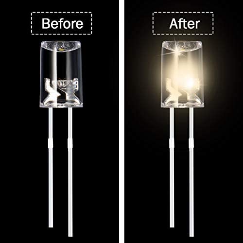 Mudder 60 Pcs LED 5mm Christmas String Lights - Warm White, Connectable for Home Decor