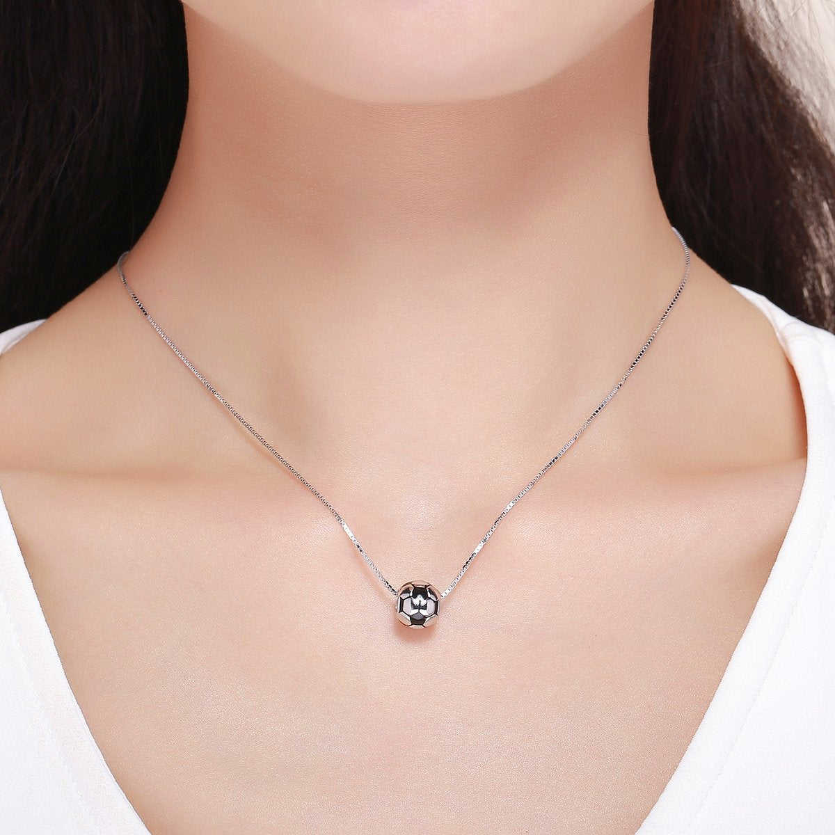 Sterling 925 Silver Football Soccer Pendant for Pandora & European Charm Bracelets