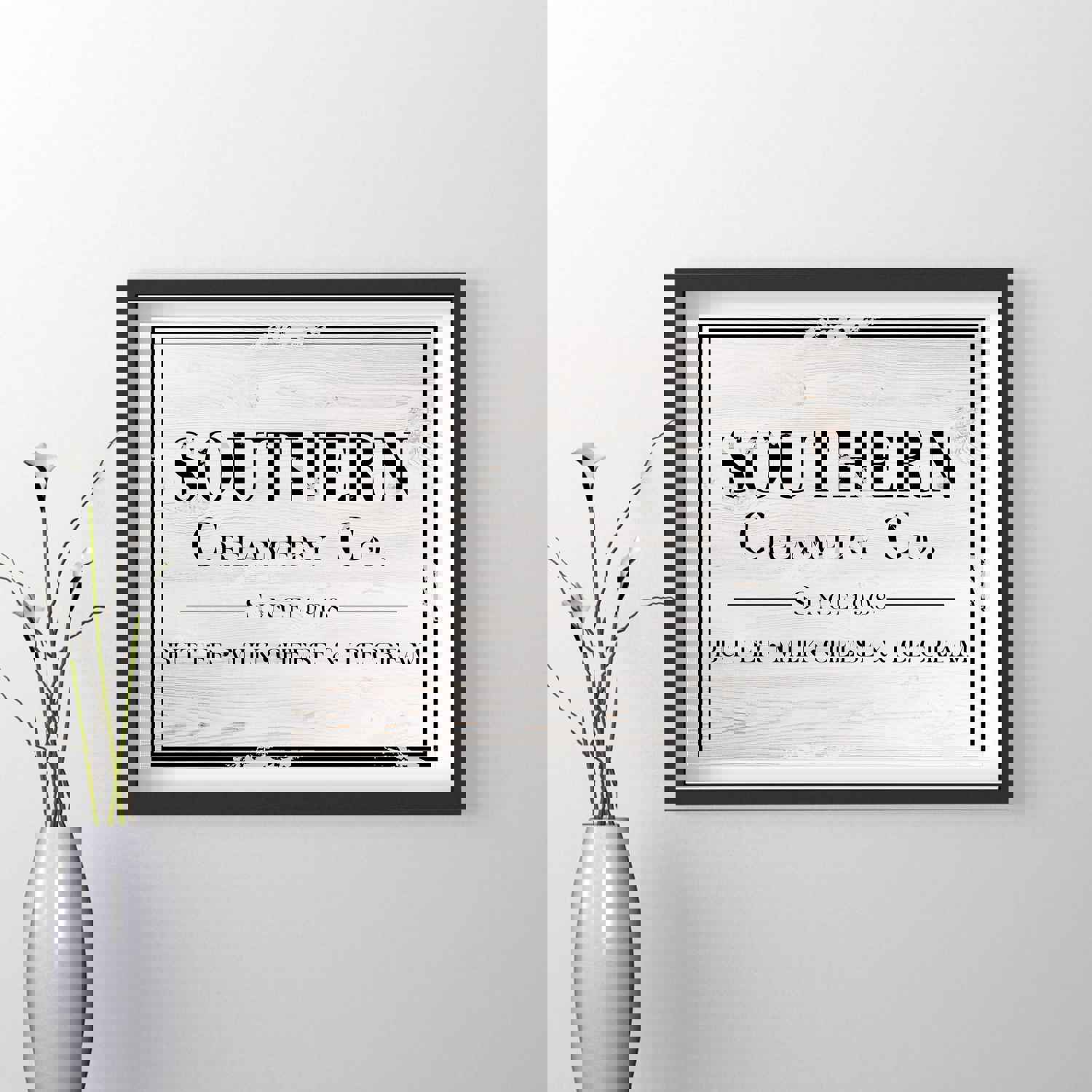 Southern Creamery Co. Vintage Wall Art Sign - 14 x 11 Replica Distressed Poster Print - Ready to Frame