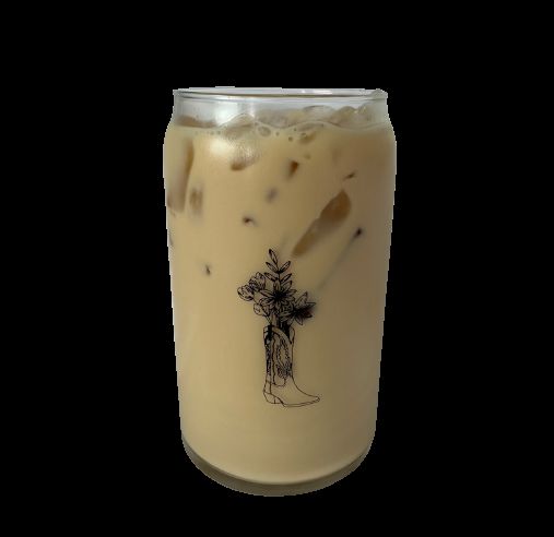 Wildflower Cowboy Boot Glass Can Cup