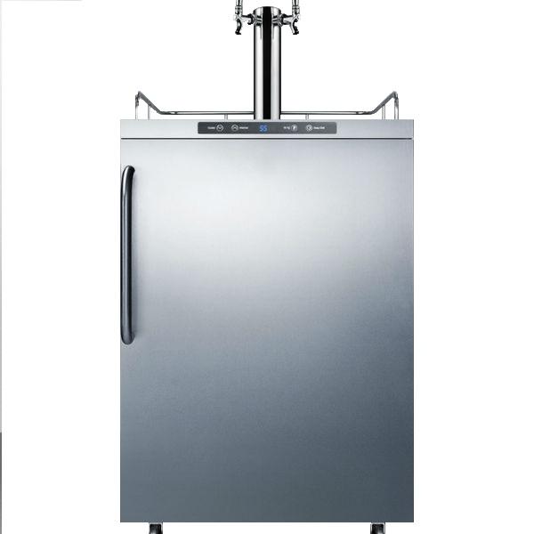 Summit SBC635MOSTWIN 24 Stainless Steel Automatic Freestanding Outdoor Kegerator