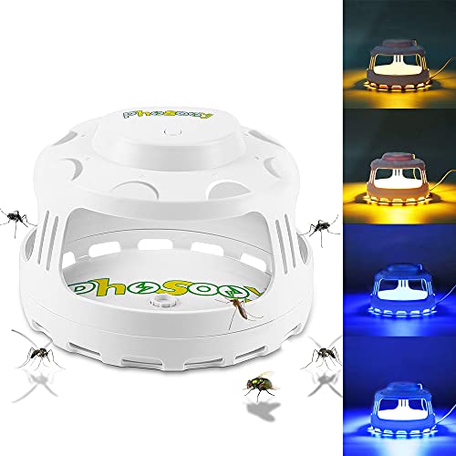 Phosooy Mosquito Trap - 4-in-1 Electric Pest Trap with 5 Sticky Board Refills, Safe for Children and Pets