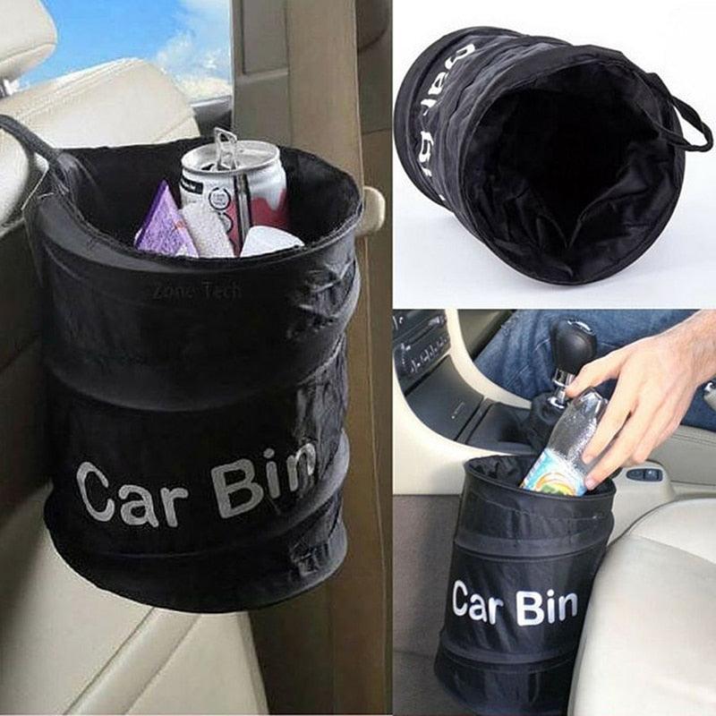 Foldable Oxford Cloth Car Garbage Bin - Eco-Friendly Auto Waste Container