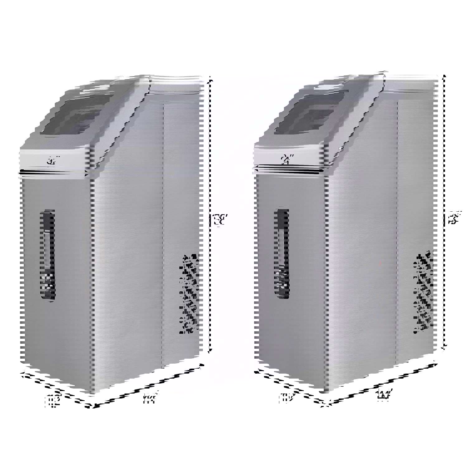 Portable Counter-top Ice Maker Machine for Crystal Ice Cubes in 48 lbs/24H with Ice Scoop