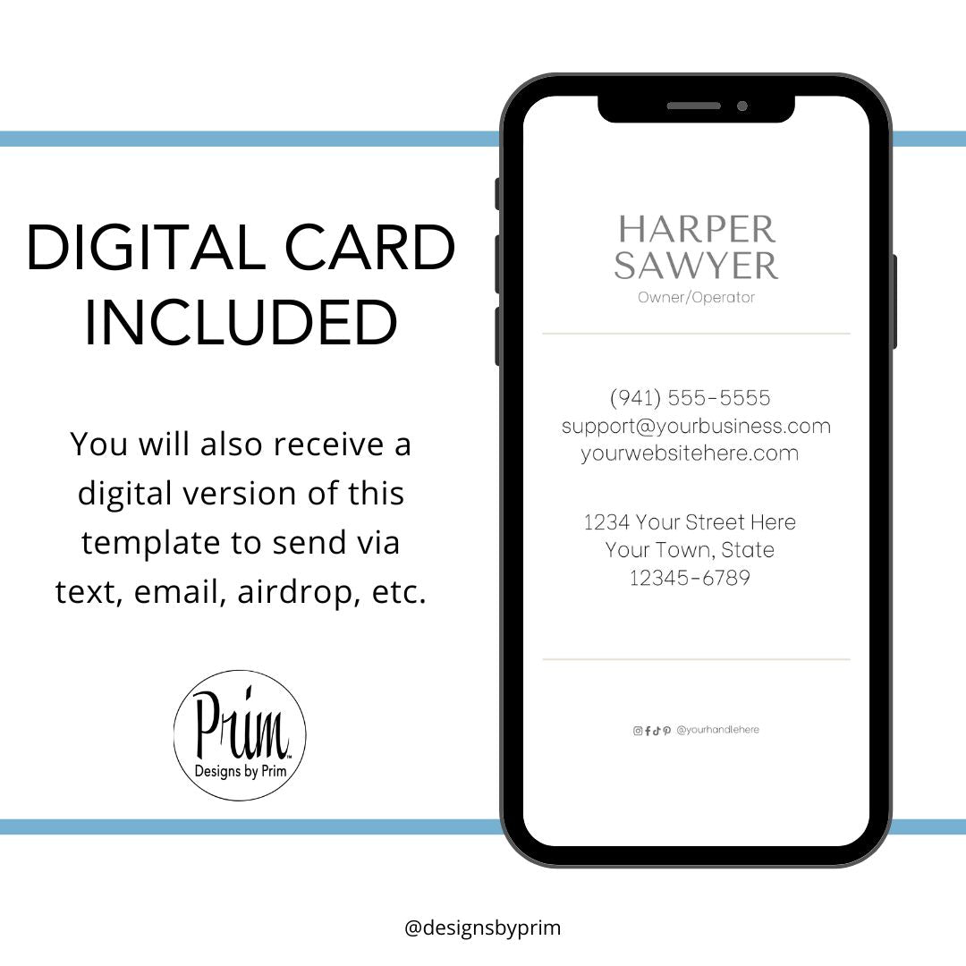Simply Modern Gift Certificate Template - Editable Business Card for Health, Beauty, and Hair Businesses