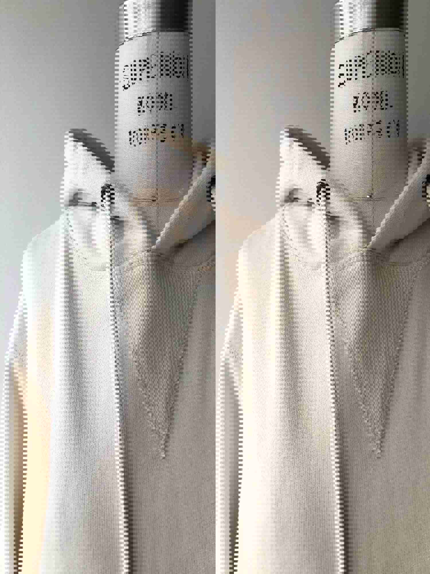 Japanese Cotton Hoodie - Soft Off-White Sweatshirt