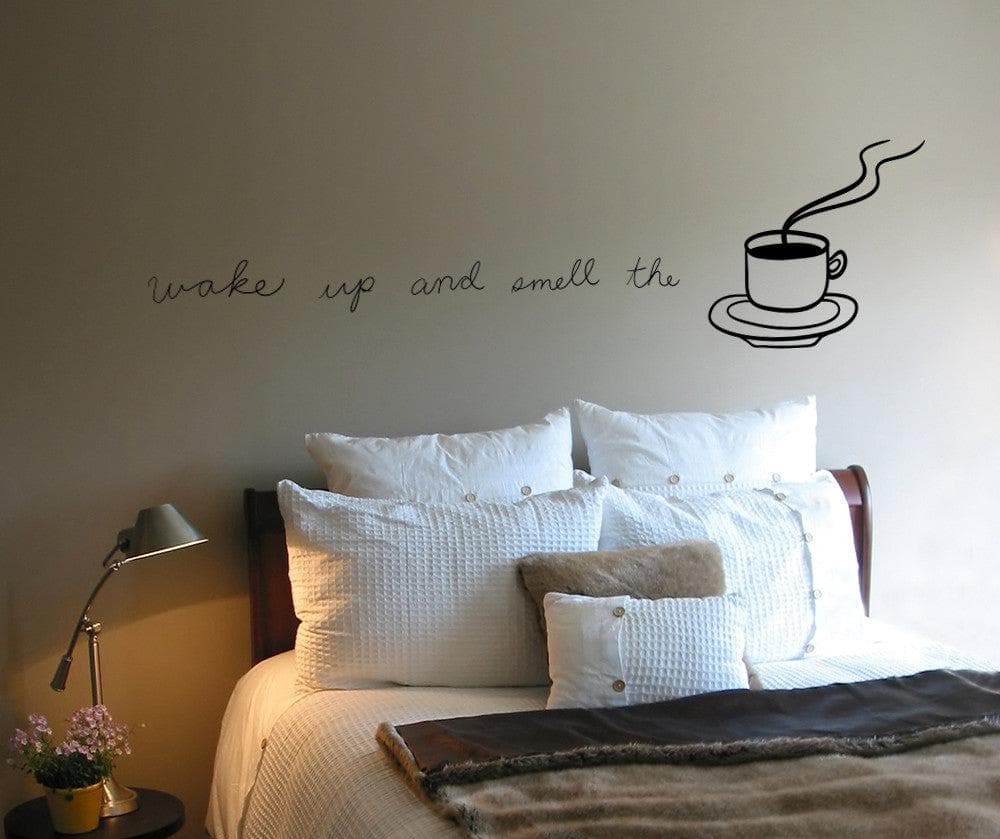 Vinyl Wall Decal Sticker - Wake Up and Smell the Coffee #OS_MB1143