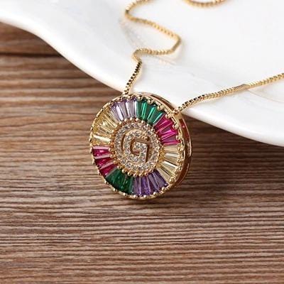 The Rainbow Initial Necklace