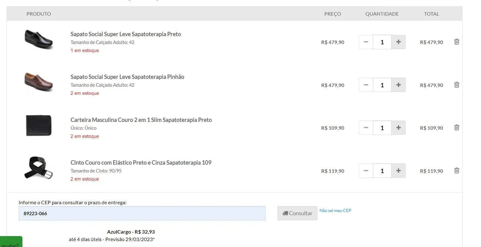 Personal Shopper from Brazil - 2 Pairs of Shoes, Wallet, and Belt