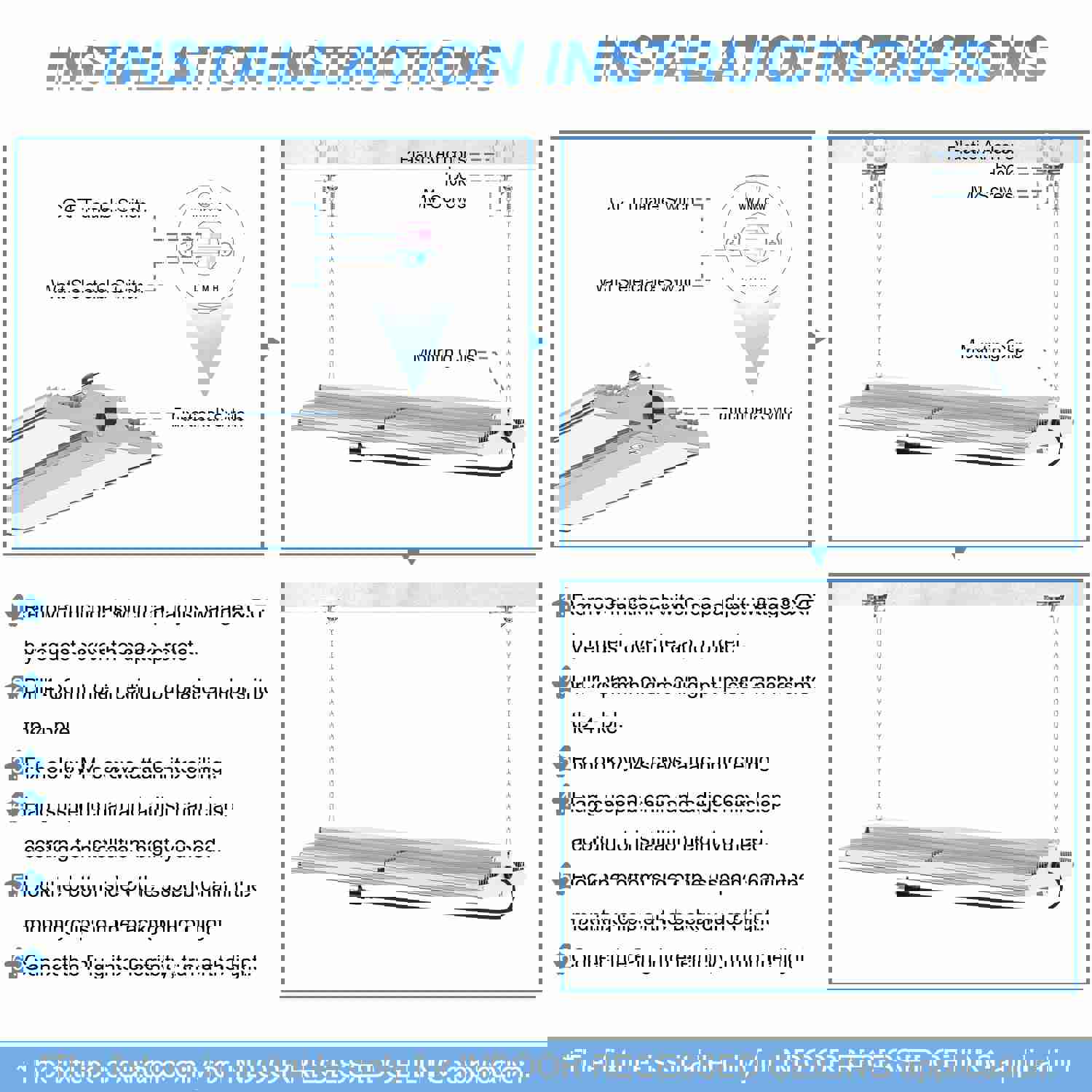 1.6ft LED Linear High Bay Light - Adjustable CCT & High Efficiency