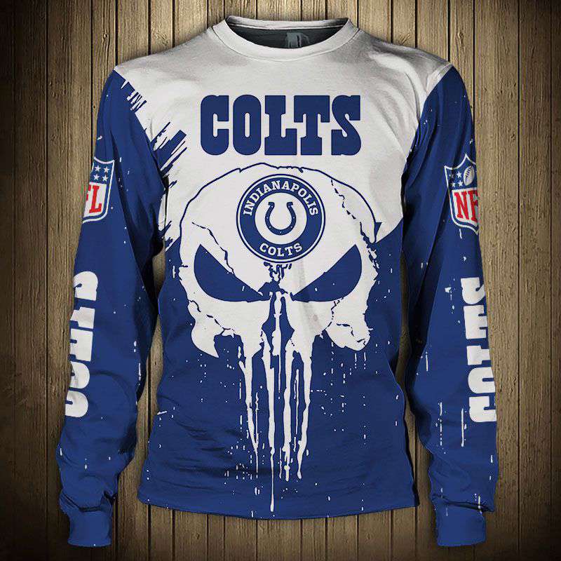 Men’s Indianapolis Colts Sweatshirt Punisher - Unique Style & Lightweight