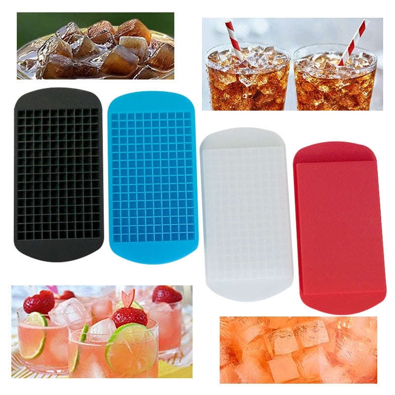 Mini Square Ice Maker Mold - Silicone Foldable Ice Cube Tray for Kitchen, Bar, and Home Use