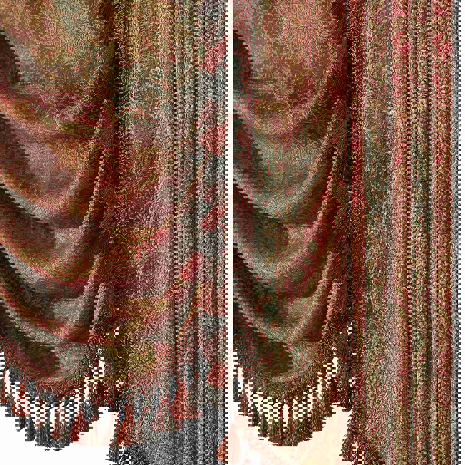 Atina Swag Valance - Vintage Pattern Window Drape