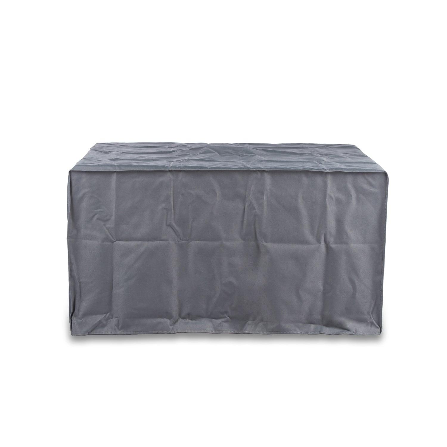 Moda Furnishings 52" Rectangle AL Fire Pit Table with Black Legs