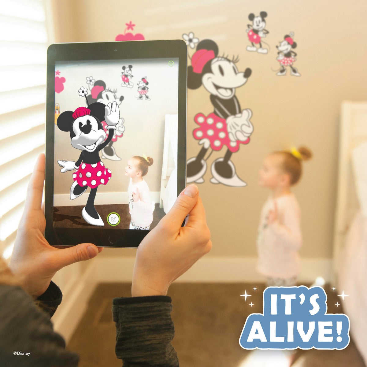 Classic Minnie Mouse Interactive Wall Decal with Augmented Reality