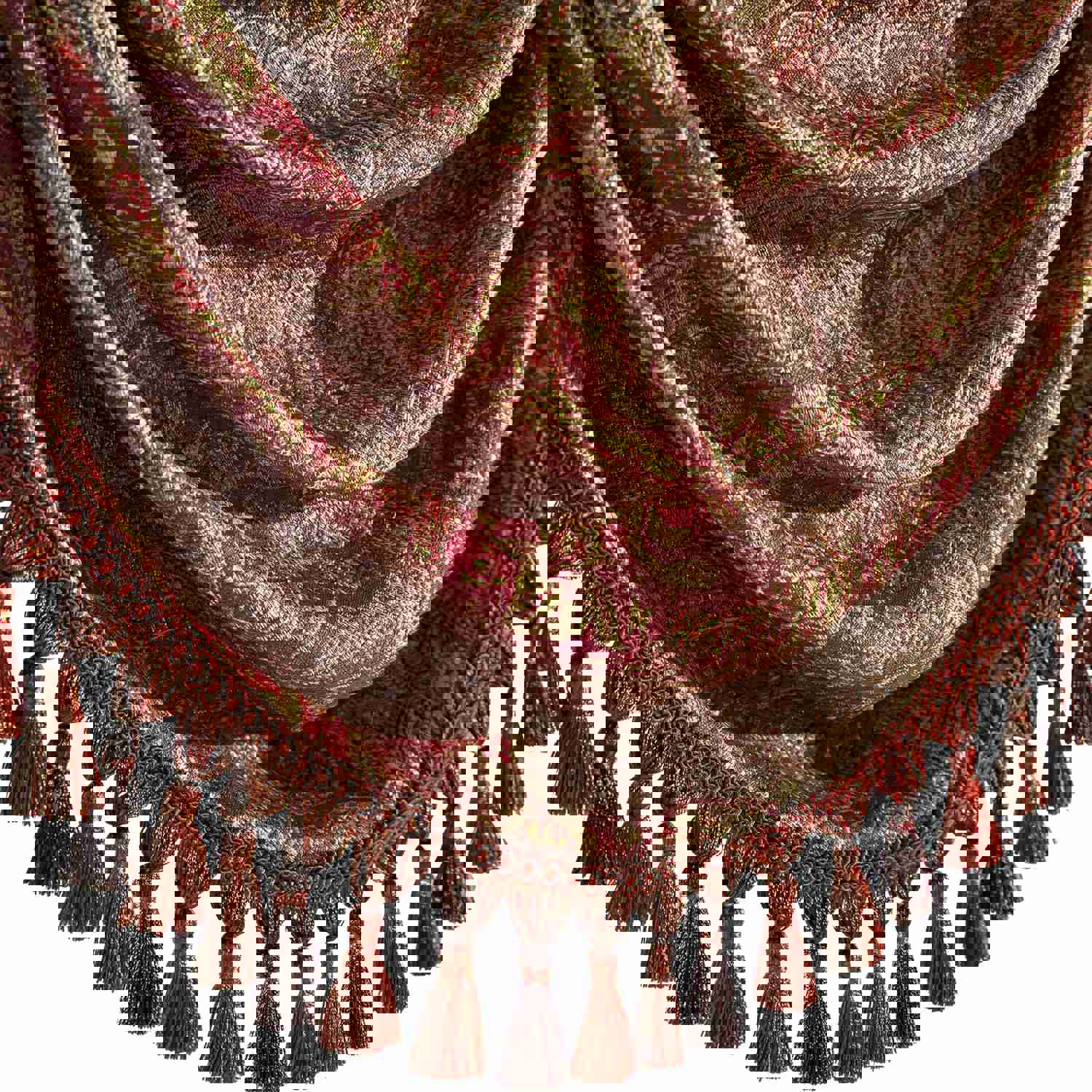 Atina Swag Valance - Vintage Pattern Window Drape