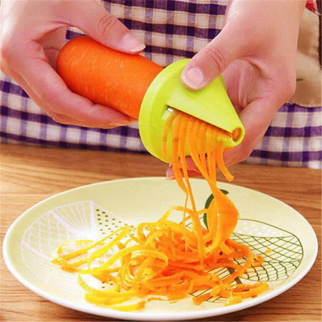 Stainless Steel Spiral Vegetable Slicer - Eco-Friendly Kitchen Gadget