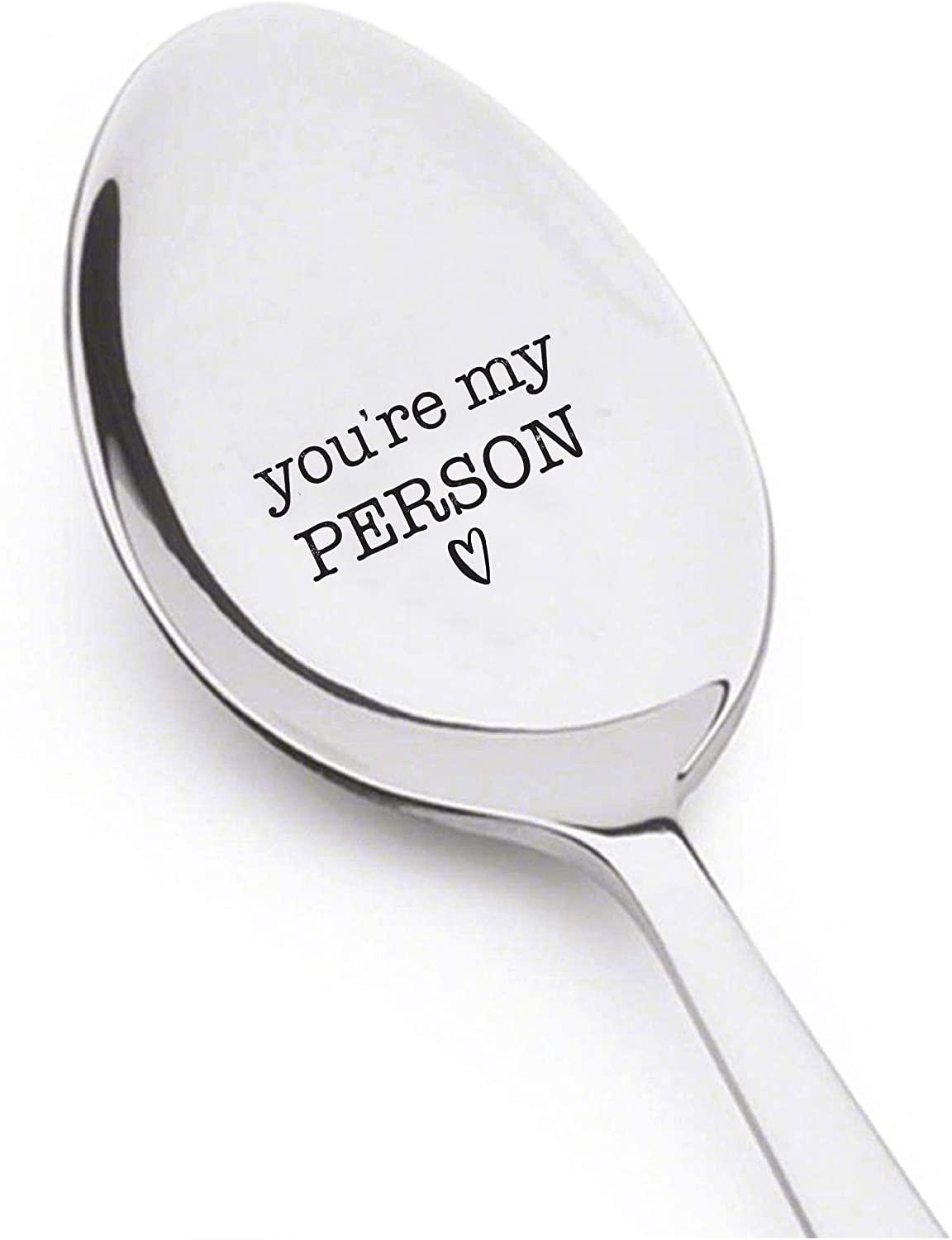 Engraved "You Are My Person" Stainless Steel Spoon - Unique Wedding & Anniversary Gift