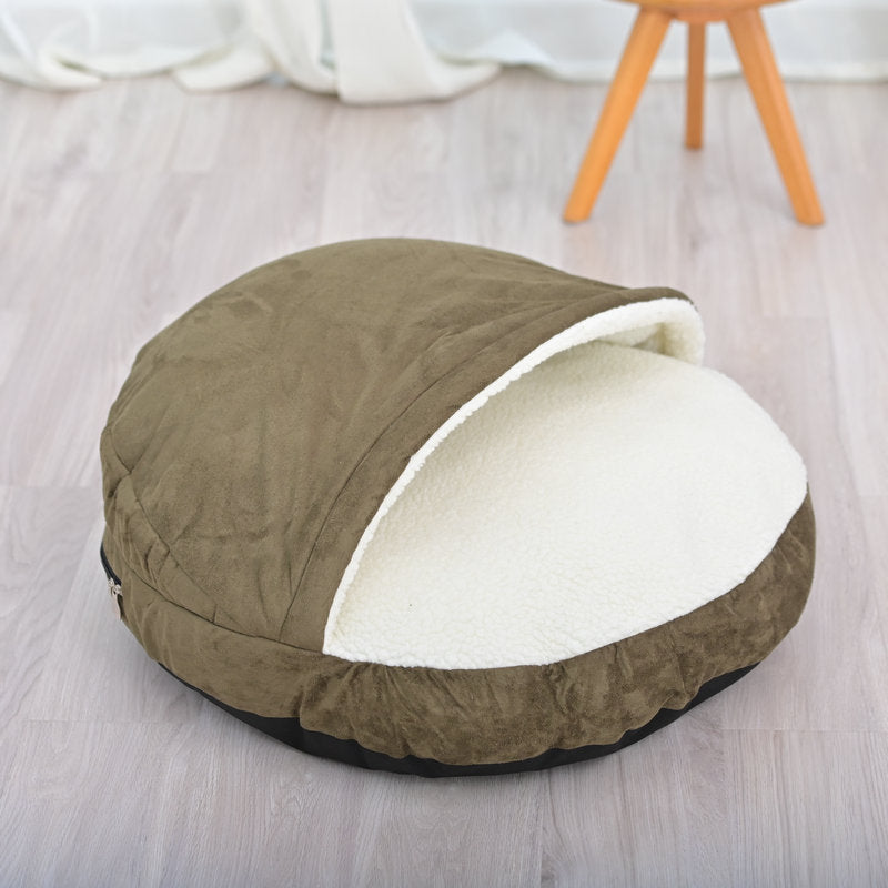 Four Seasons Velvet Thick Warm Dog Mat Bed - Soft Suede, Non-Slip Bottom