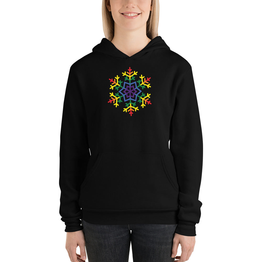 Pride Burst Snowflake Winter - Unisex Hoodie