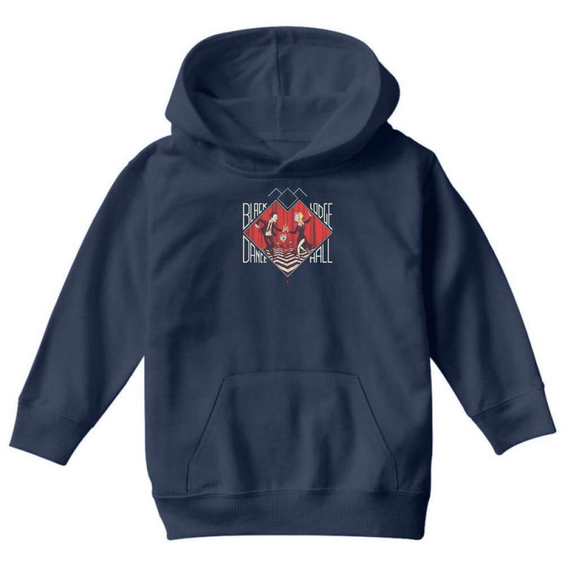 Black Lodge Dance Hall Youth Hoodie by MDK ART