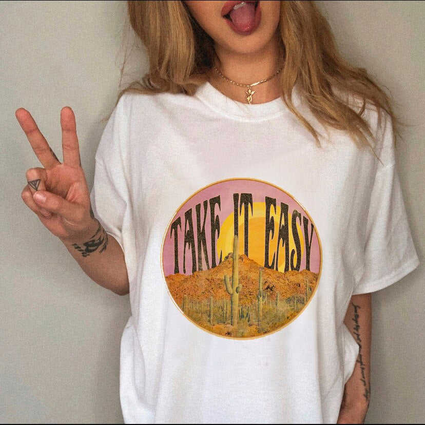 DressBetty - Women's Fashion Heart Print Trendy T-Shirt