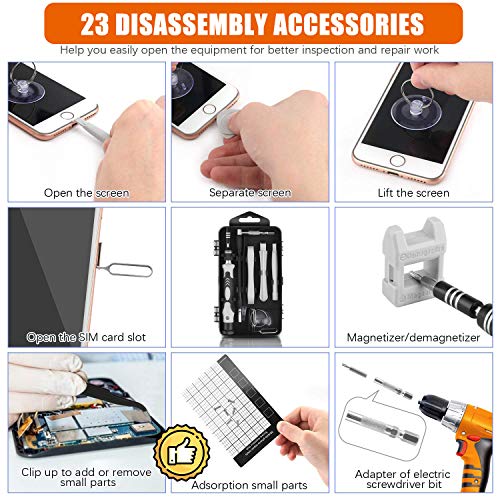 Precision Screwdriver Set Magnetic - Mini 124 in1 Professional Screwdriver Tools Set for Electronics Repair