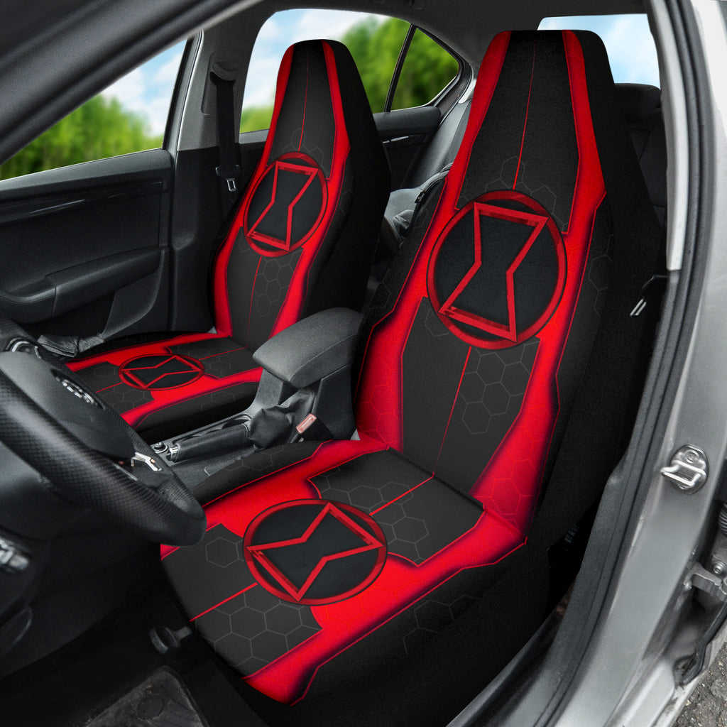 Black Widow Natasha Custom Car Seat Covers - High-Quality Polyester Micro-Fiber