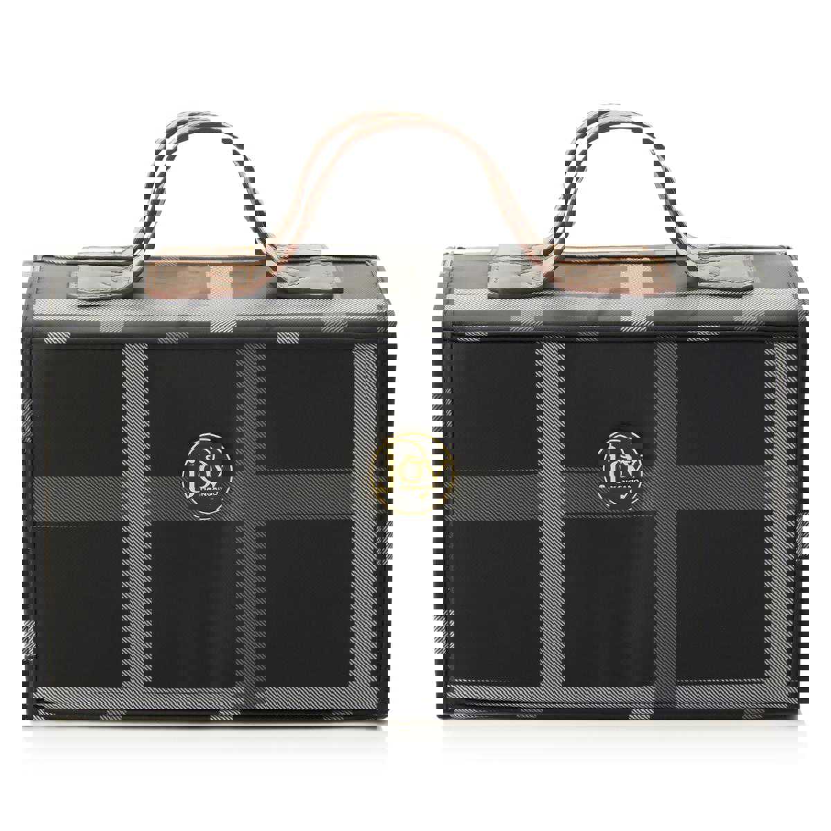 JOY Luxe Plaid Nylon & Leather Large Better Beauty Case