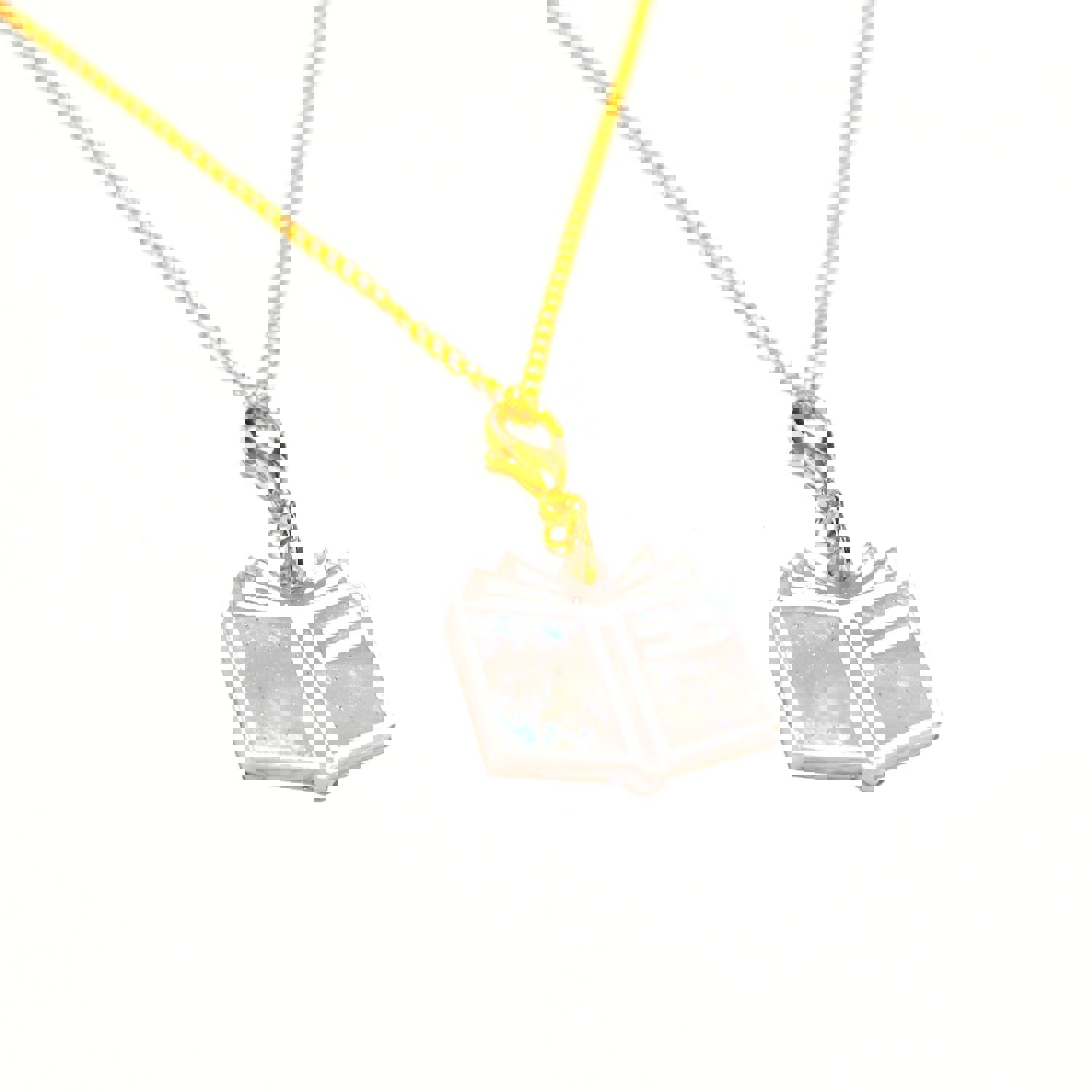 Cute Book Charm Pendant Necklace - Literary Jewelry for Book Lovers