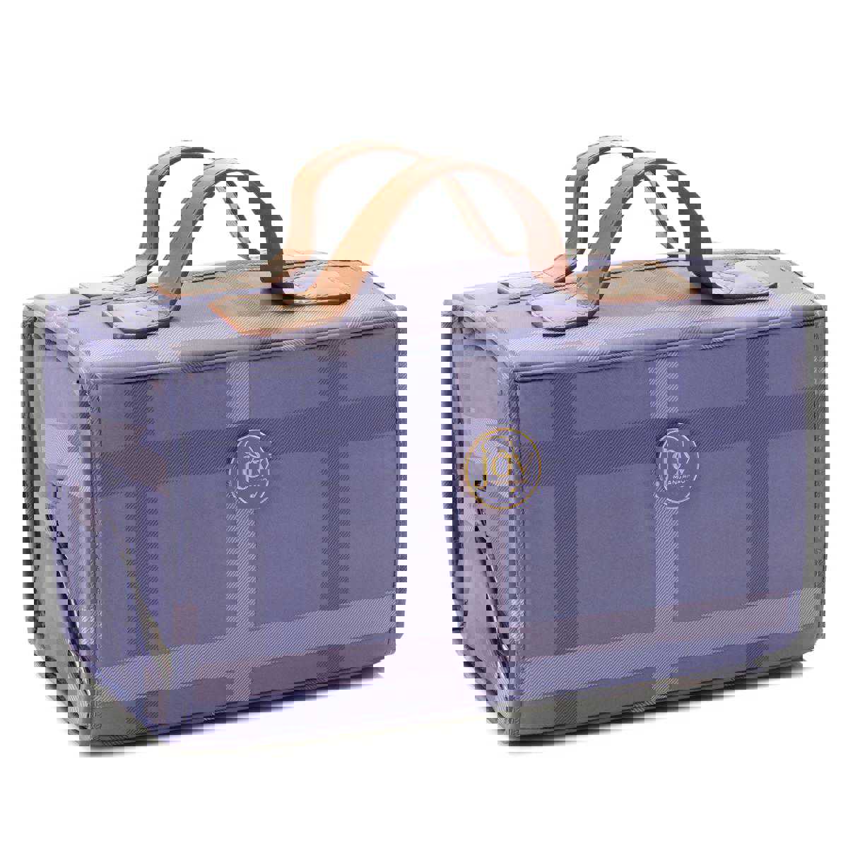 JOY Luxe Plaid Nylon & Leather Large Better Beauty Case