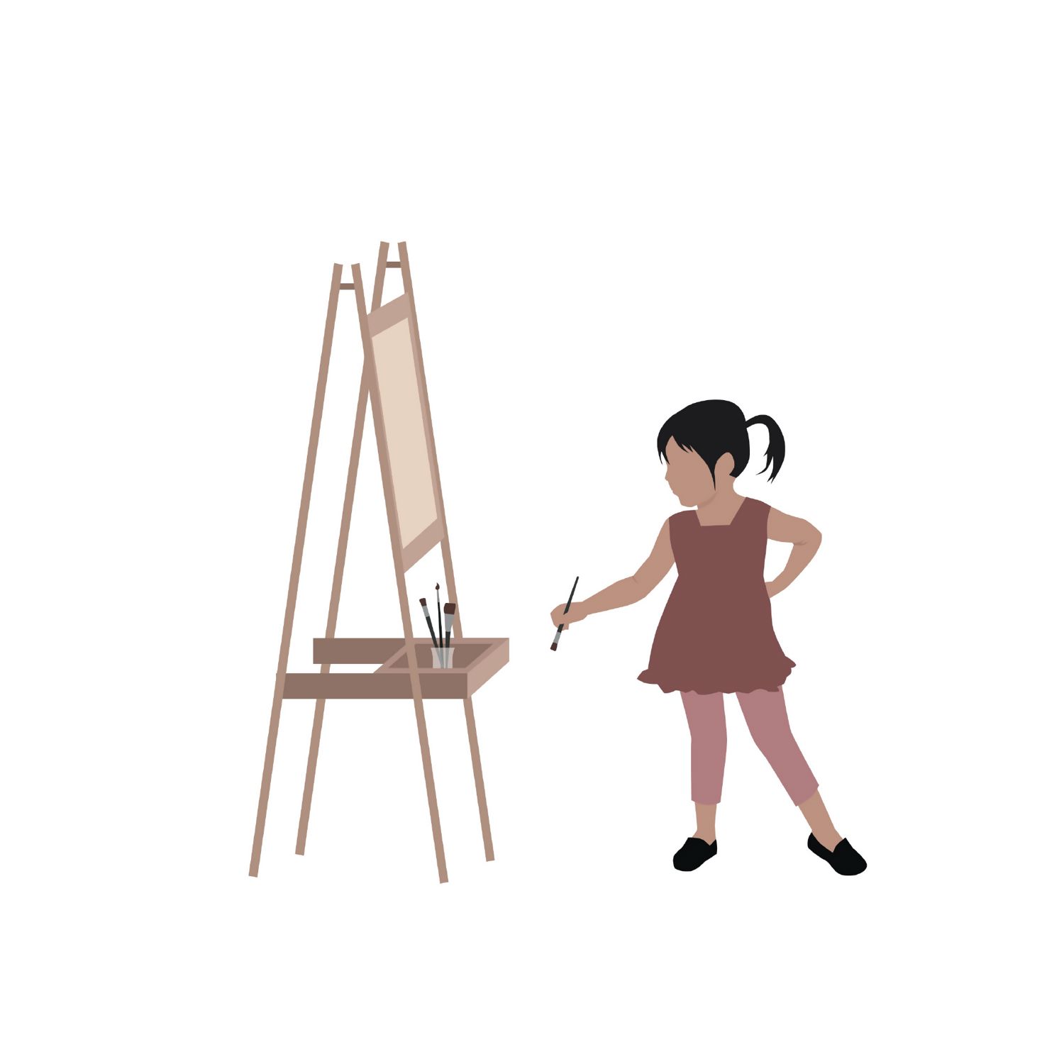 Art and Crafts People Cutout Pack for Creative Design