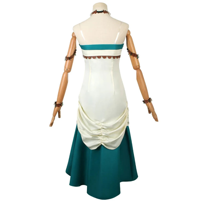 Zelda Princess Dress Cosplay Costume Set with Headdress for Women